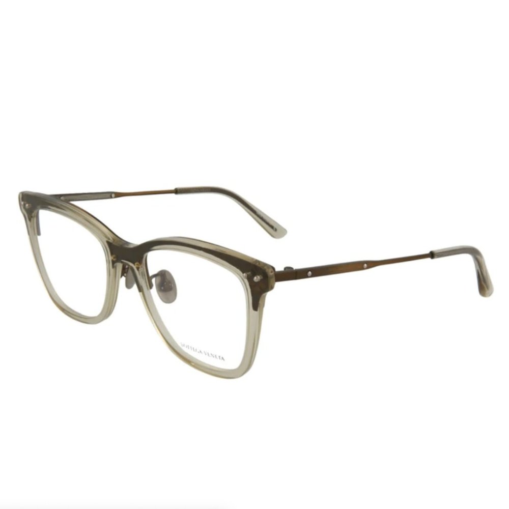 Bottega Veneta Unisex Transparent Brown Cat Eye Glasses!